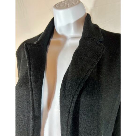 Peck & Peck Women's Black Blazer Jacket Open Front Sz Medium. Pockets. Classy - Picture 1 of 5